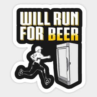 Will Run for Beer by Basement Mastermind Sticker